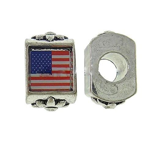 New American Flag USA Charm Pendant with Fashion Snake Chain Necklace